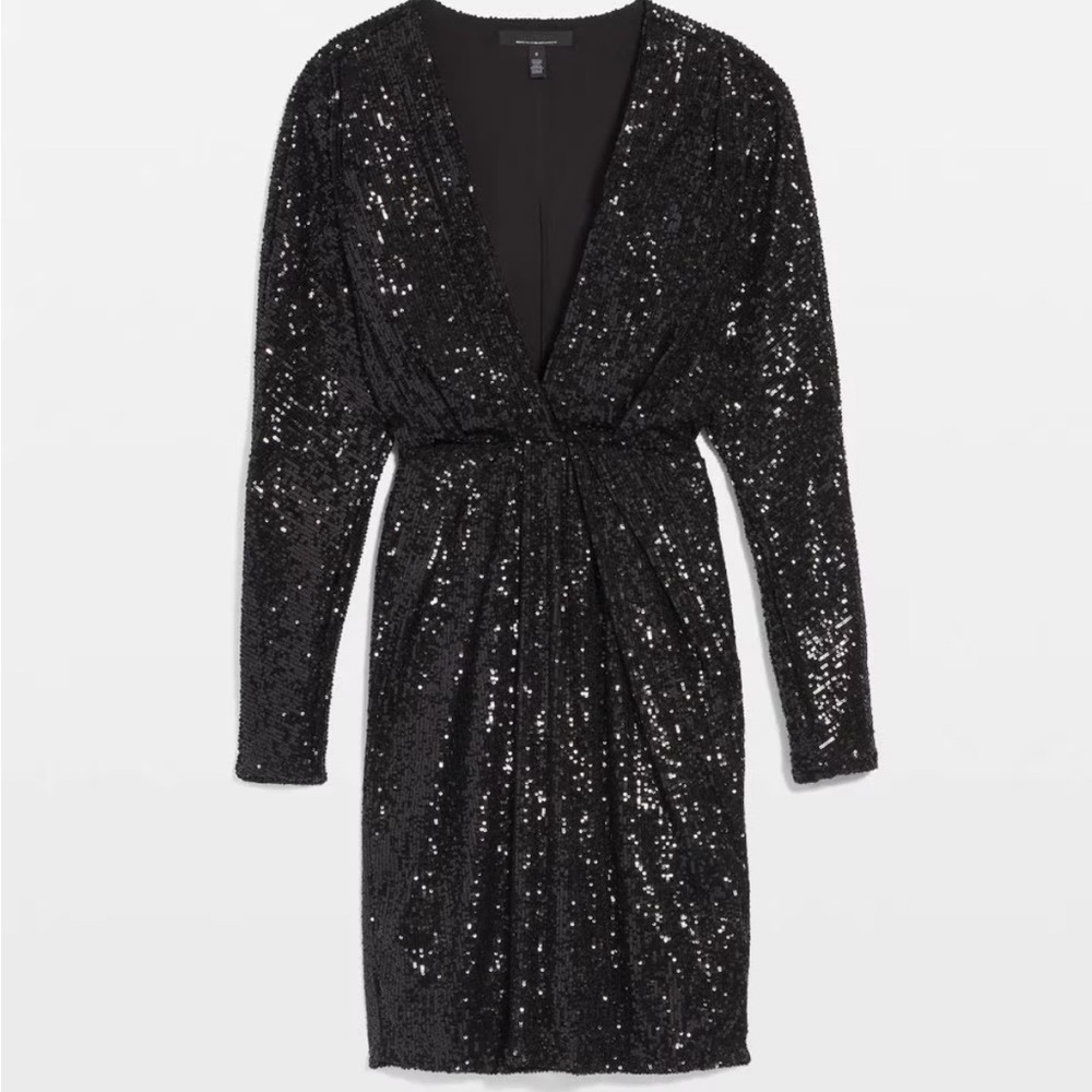 Sequin pleated dress